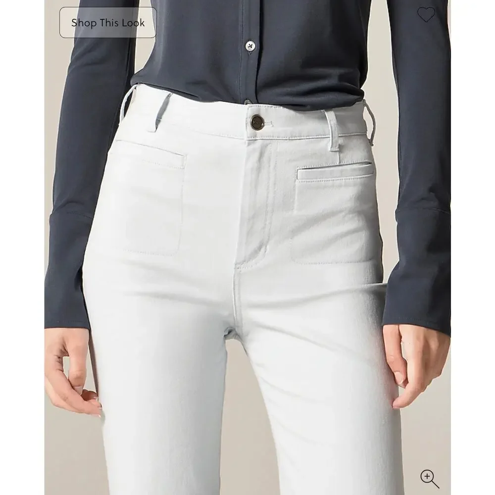 J. Crew Vintage flare pant in washed twill Quiet Sky NWT size 27P